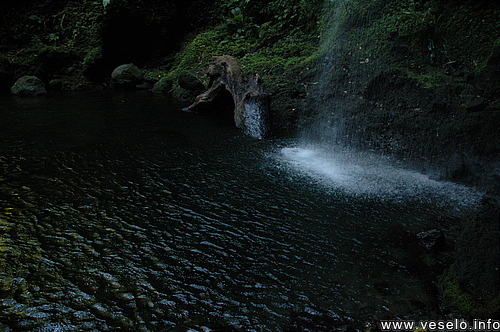 Photography. 025 dark blue waterfall pool