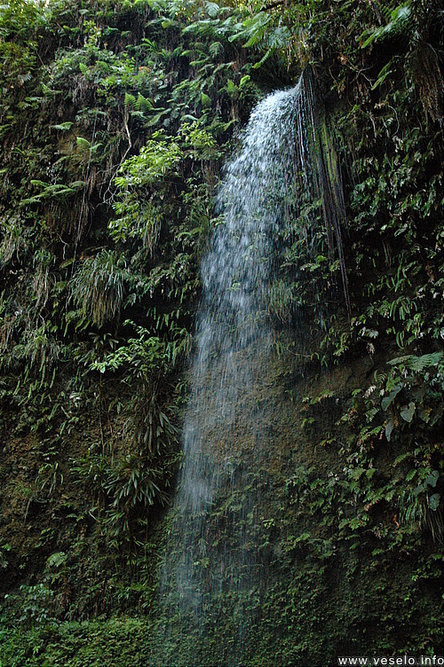 Photography. 260 calm of Caribbean waterfall